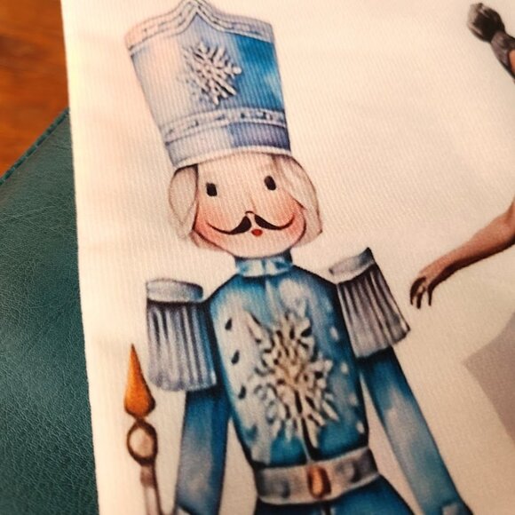 Blue Christmas Pillow Cover Holiday Nutcracker Decor Soft Accent Lumbar Case 20" - Picture 9 of 13